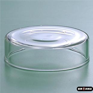 高硼硅玻璃杯盖食品级透明水杯盖无铅马克杯茶杯盖茶壶防尘盖提手