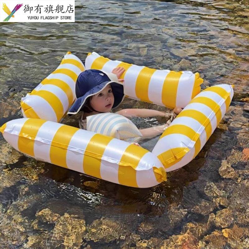游泳圈浮床儿童充气浮排躺椅水上漂浮神器宝宝坐圈海边玩水装备