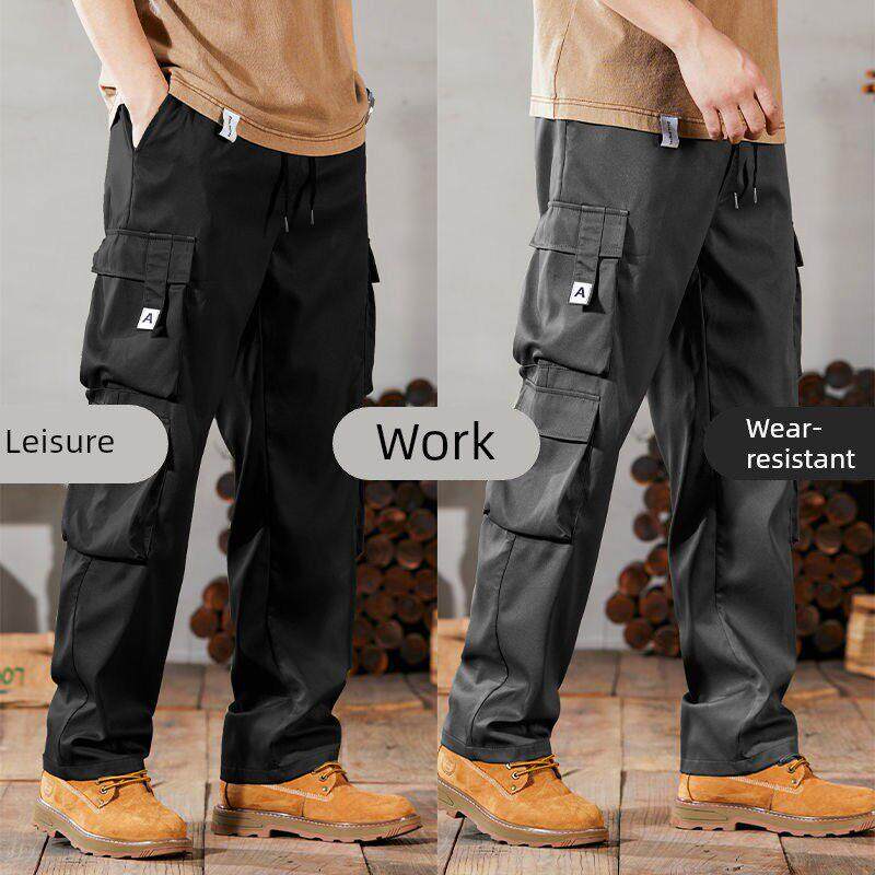 男士薄款直筒宽松工装裤子男2026夏季美式潮牌伞兵裤运动休闲长裤