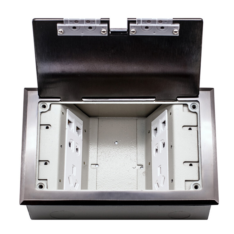 多媒体舞台会议室铜地插盒侧插隐藏式地插网电话VGA音频HDMI话筒