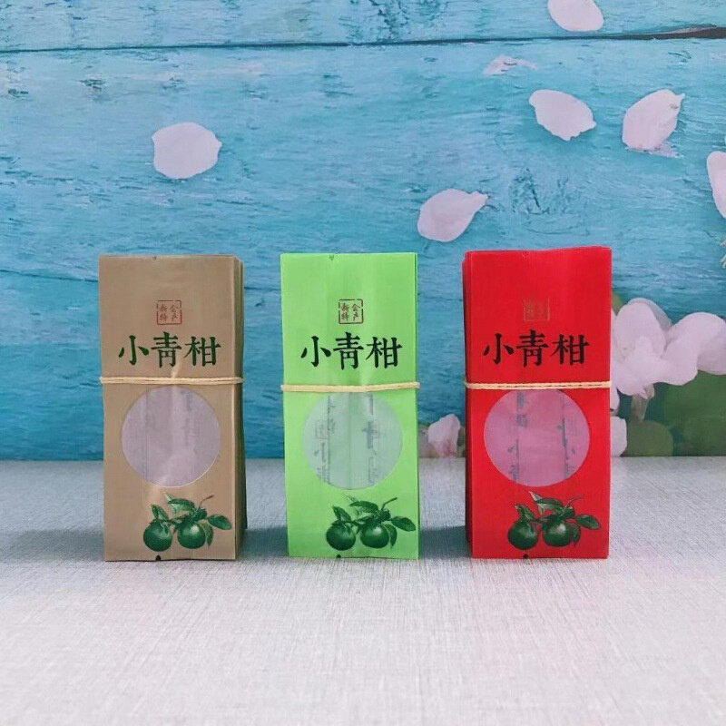 好货小青柑包装小泡袋一颗装真空袋开窗塑料小包装袋普茶热封口袋