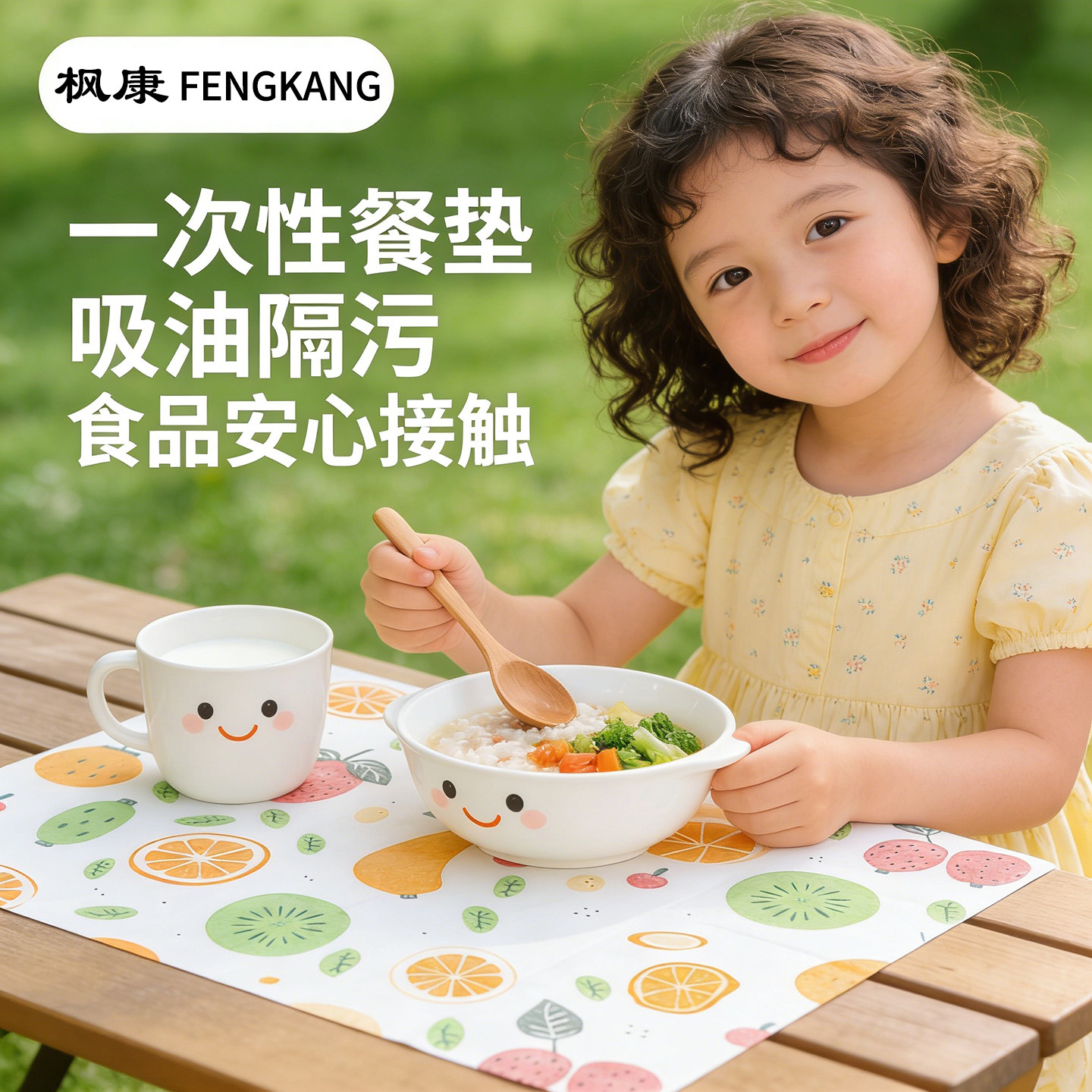 枫康一次性食品级防水防油餐桌垫图片