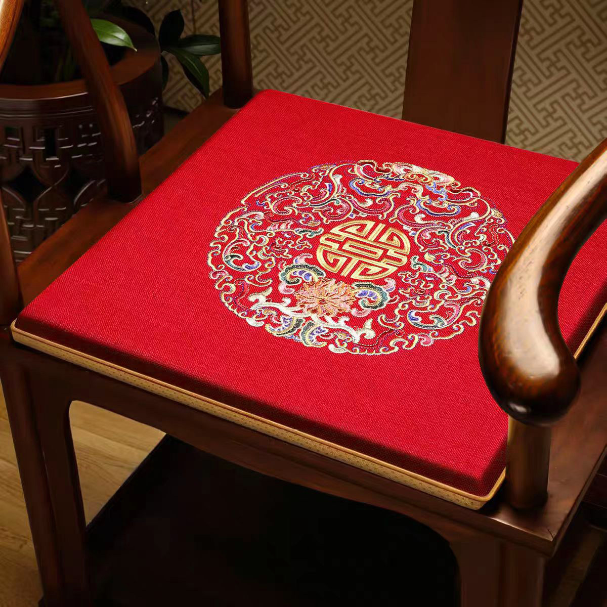 新中式坐垫加厚海绵椅垫