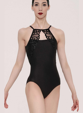 wearmoi黑色性感吊带形体服露背芭蕾体服小众进口体操服女 AEGLOS
