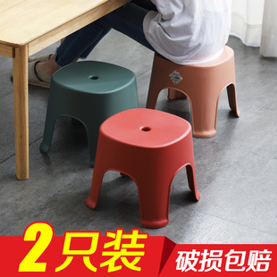 小凳子塑料板凳家用儿童凳加厚方凳胶凳宝宝洗澡矮凳浴室耐用收纳