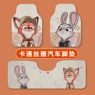 适用于特斯拉ModelY脚垫汽车专用连体丝圈地毯主驾驶防脏防滑脚垫