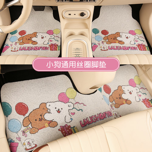 比亚迪海豚专用汽车丝圈脚垫卡通可爱女生主驾驶汽车内饰车内装饰