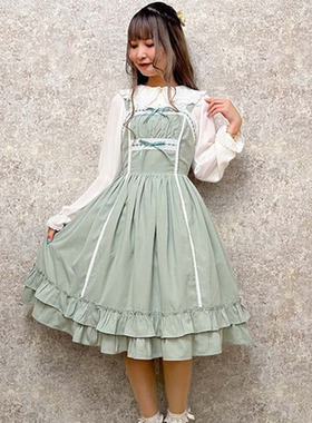 axesfemme kawaii日系古典优雅lolita少女蝴蝶结连衣裙LD341X10S