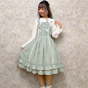 axesfemme kawaii日系古典优雅lolita少女蝴蝶结连衣裙LD341X10S
