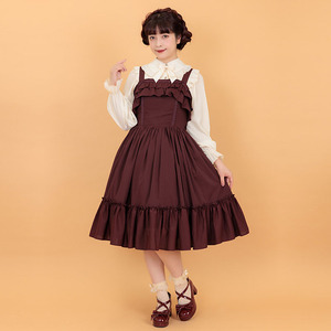 axesfemme Classical Frill 复古典雅纯色Lolita连衣裙LD341X07S