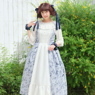 axesfemme 淑女小鸟洛丽塔JSK连衣裙TS341X52S kawaii日系优雅夏款
