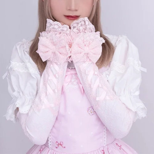 axesfemme日系蕾丝防晒甜美袖套
