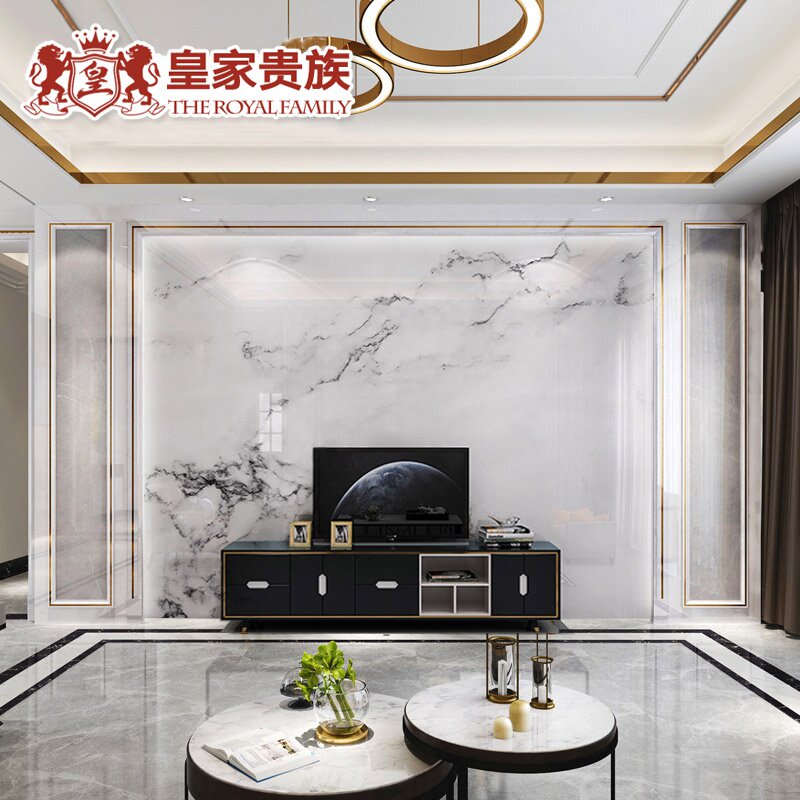 2020高温微晶石电视背景墙瓷砖大理石影视墙新中式简约现代大气.