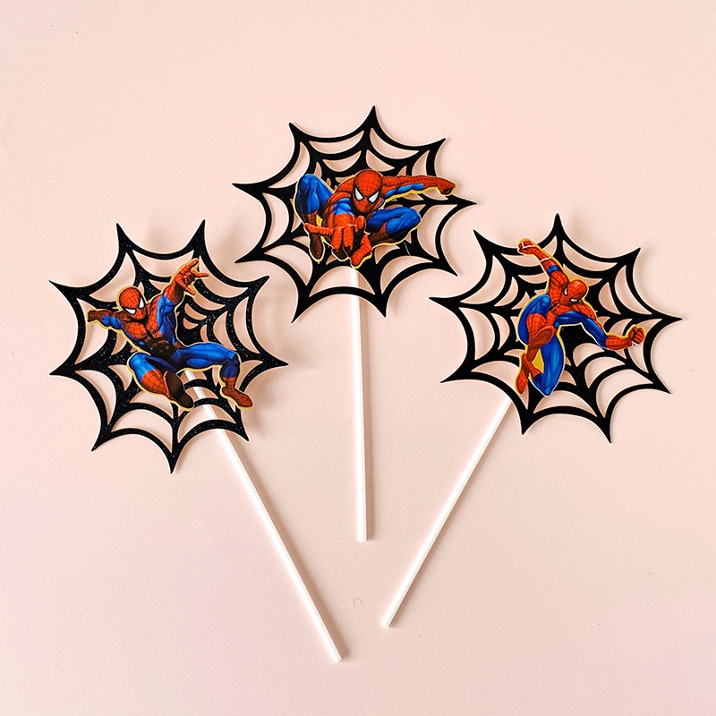 Spider-Man spider weBb cake card halloween baking decorativ
