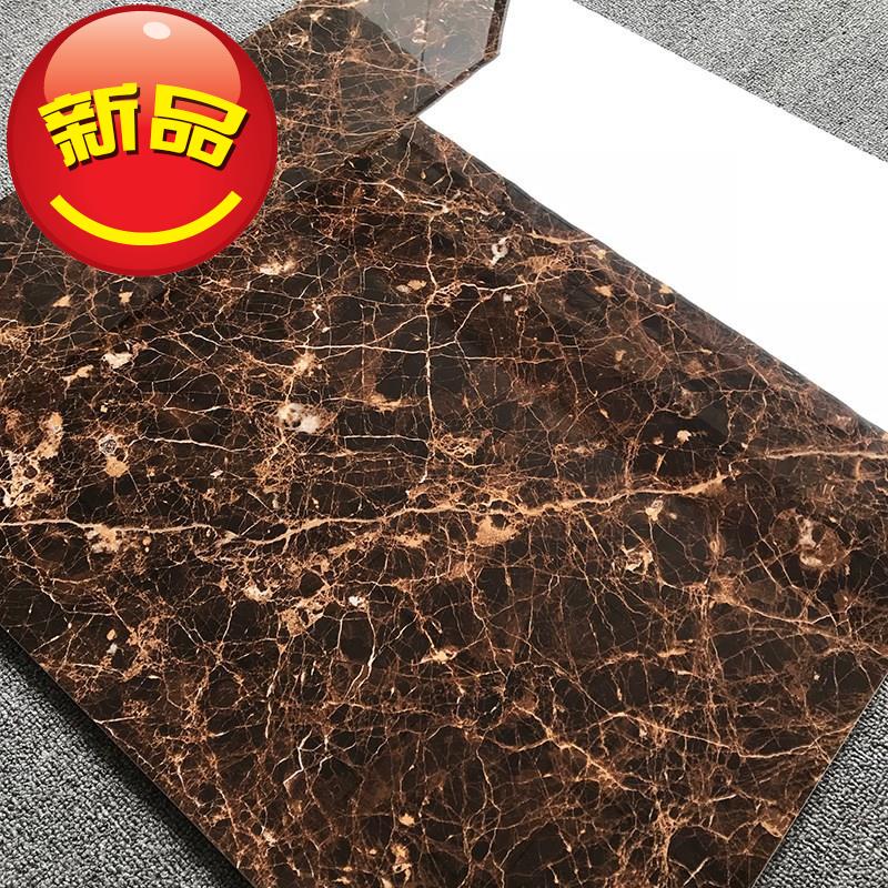 促销2018e新款全抛釉800x800深啡网深色瓷砖客厅咖啡色大理石地.