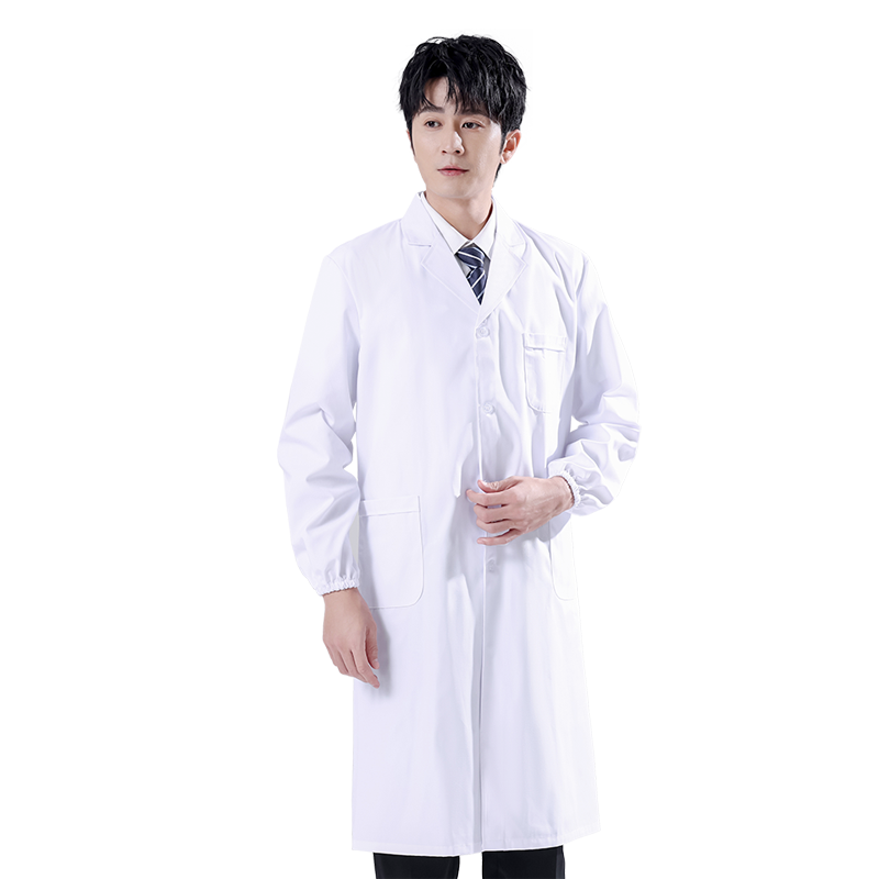 实验服白大褂男长袖隔离衣化学实验防护服大学生化工实验室工作服