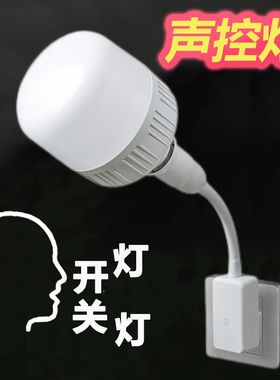 语音说话控制开关感应灯人工智能声控灯座卧室节能喂奶床头小夜灯