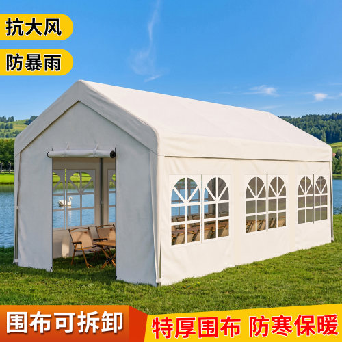 集市网红夜市加厚户外露营摆摊四脚伞帐篷围布摊位活动大型遮阳棚