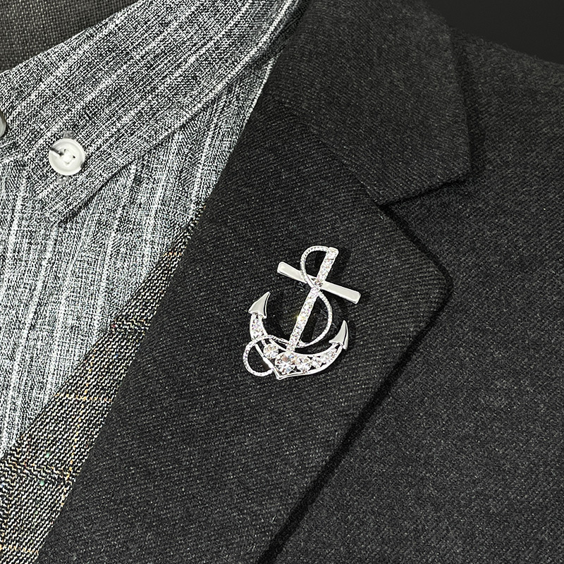 个性海军风船礼服胸针复古