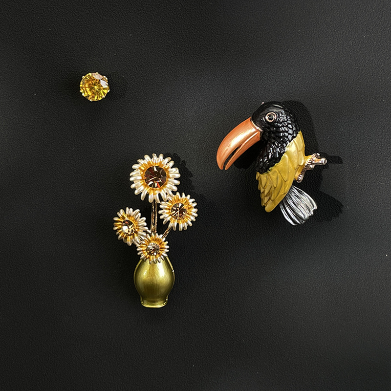 向日葵毛衣高级感植物胸针配饰