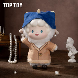 TOPTOY卷卷羊艺术之旅系列搪胶毛绒盲盒桌面摆件可爱生日礼物