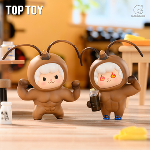 TOPTOY卷卷羊火辣双马尾系列手办盲盒搞怪礼物桌面摆件送女生