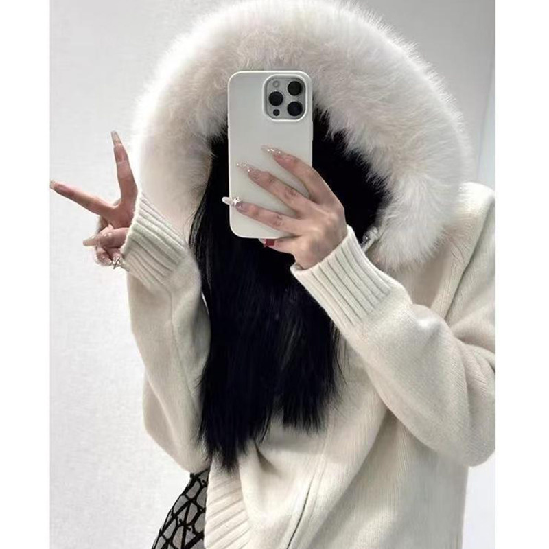 大码胖mm韩系慵懒毛领连