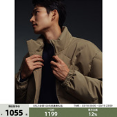 羽绒服男冬季 THESSNCE菱形格高密肤感立领面包服 90鸭绒外套男士