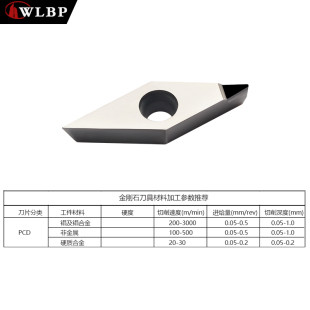 PCD刀片金刚石数控车床铣刀粒宝石车刀片铜铝用钻石刀头高光镜面