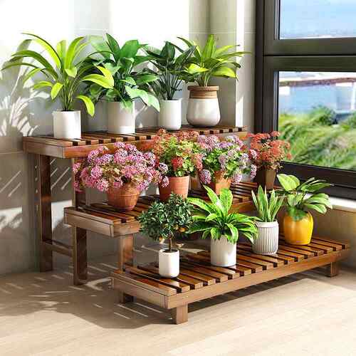花架置物架阳台客厅落地式多层组合阶梯型室内放多肉绿萝植物架子