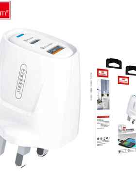 Earldom私膜20wpd充电头双口pd+qc3.0英规适用于苹果12充电器