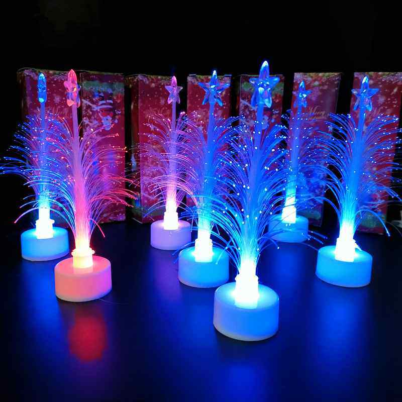 抖音爆款盒装梦幻光纤圣诞树夜市热卖发光玩具厂家直销闪光圣诞树