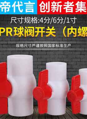 外丝接头PPR塑料对丝4分6分1寸内丝球阀外牙接头带O型圈净水配件