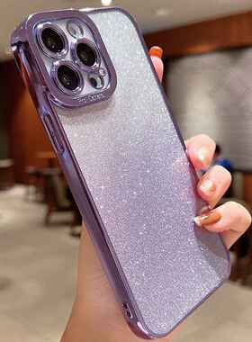 适用于iphone15手机壳15pro简约14闪粉8p纯色11瞳眼13渐变12外贸x