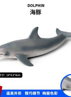 儿童早教认知玩具仿真海洋动物新款海豚模型海底动物海豚塑胶摆件