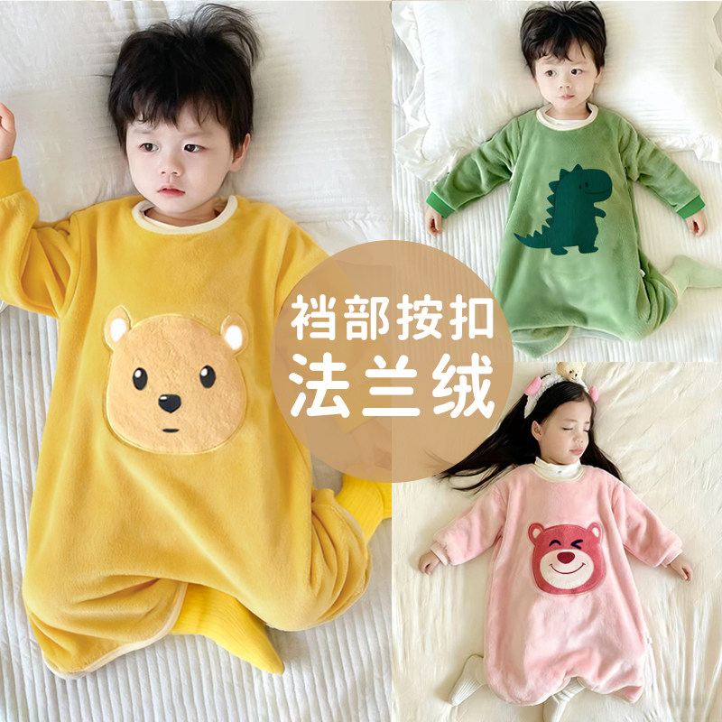 儿童法兰绒睡袋秋冬款