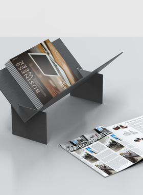 轻奢风金属报刊架售楼处装饰品