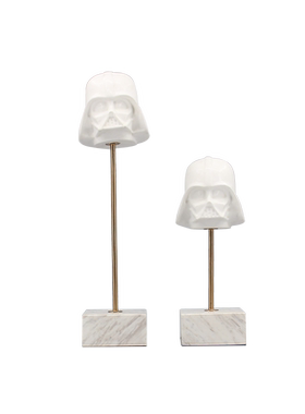 黑色骷髅武士金属拼接大理石底座