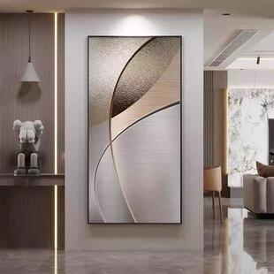 网红现代简约户正对门玄关装入饰画走道高级感廊挂画过抽对象正墙