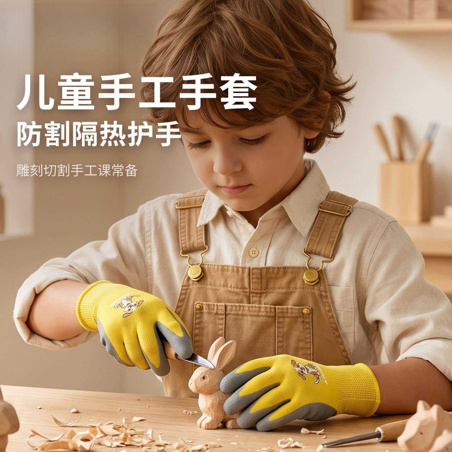 儿童防割手套专用于木雕篆刻切割