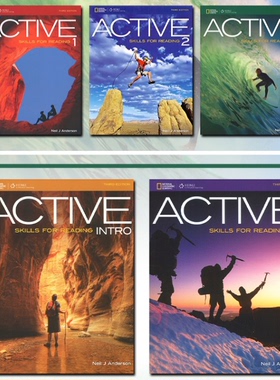 正版原版国家地理Active Skills for Reading Intro 1234学生用书 积极英语阅读教程 教师/音频 专项技能训练教材 cengage  NGL