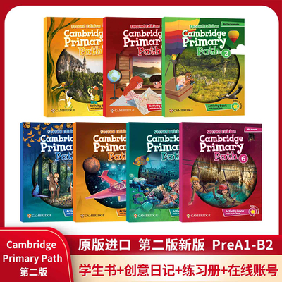 正版剑桥少儿英语Cambridge Primary Path 第二版新版Foundation 123456级 学生书创意日记练习册在线账号 原版进口