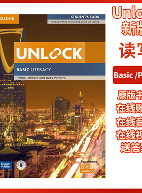 正版剑桥中学英语Unlock basic literacy 第二版预备级读写 学生书+账号 在线音频视频&Classroom App 原版进口 英语教材 PreA1