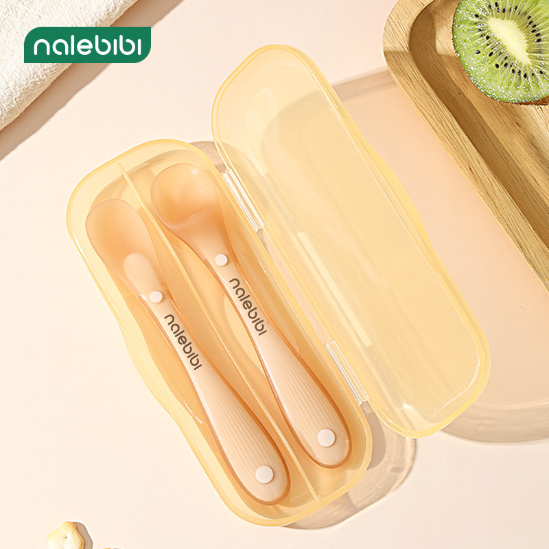 那乐比比新生儿硅胶勺辅食勺套装