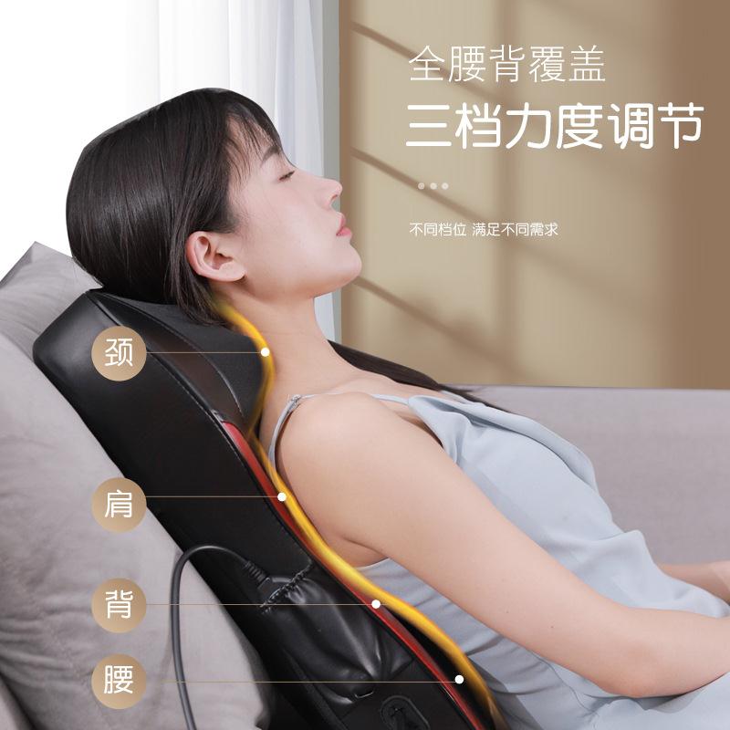 按摩靠背垫颈椎腰背一体按摩靠椅办公室多功能车载电动按摩器靠垫