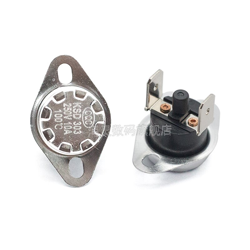 KSD301手动复位温控开关 /KSD303 45度~150度10A250V饮水机温控器