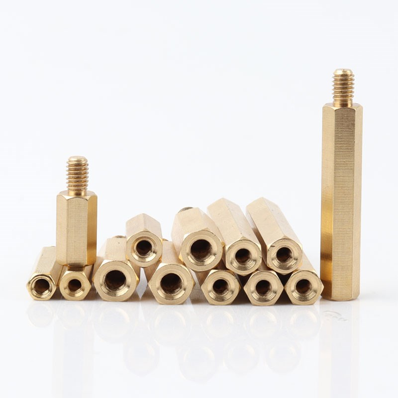 M3+6加长六角铜柱单头铜柱支撑柱*47x50x55x60x65x70x75x80x.100m