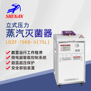 75KB II实验室高温高压灭菌锅消毒锅 高压蒸汽灭菌器LDZF 申安立式