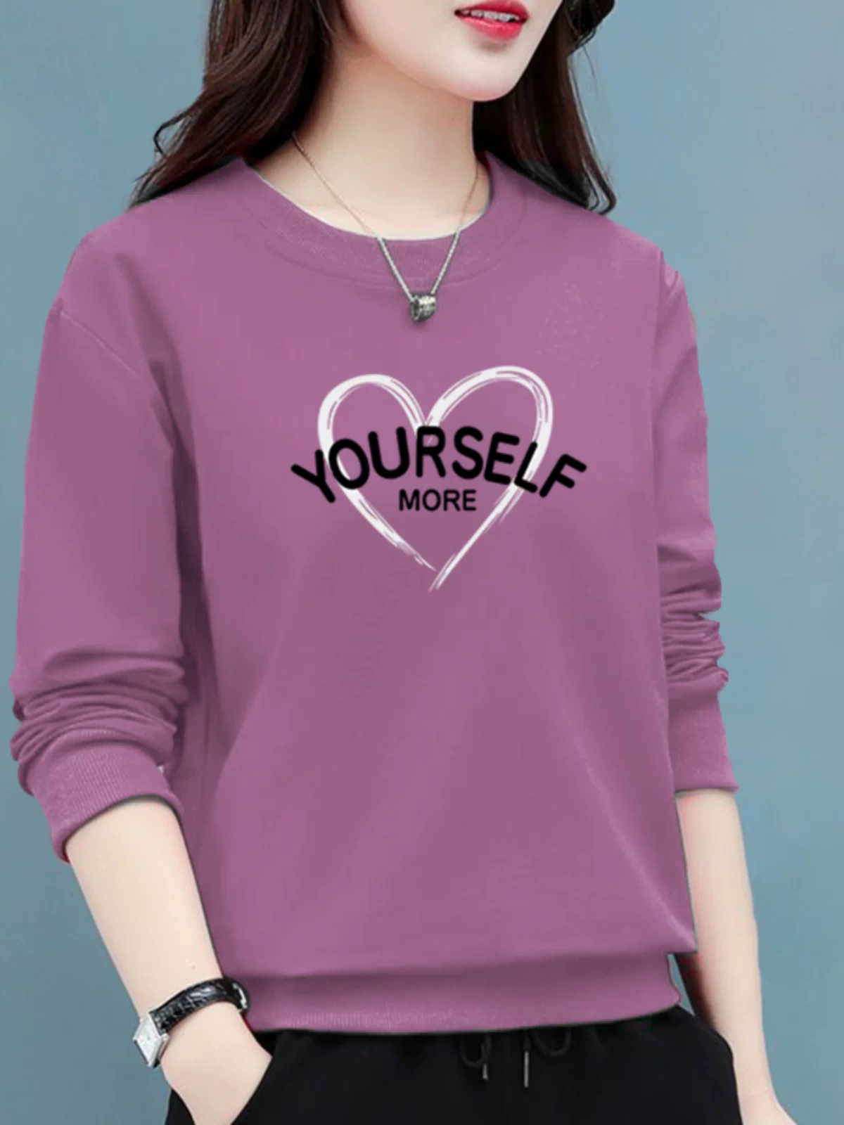 Tide, sweatshirt, warm long-sleeve, spring jacket with a round collar, oversize