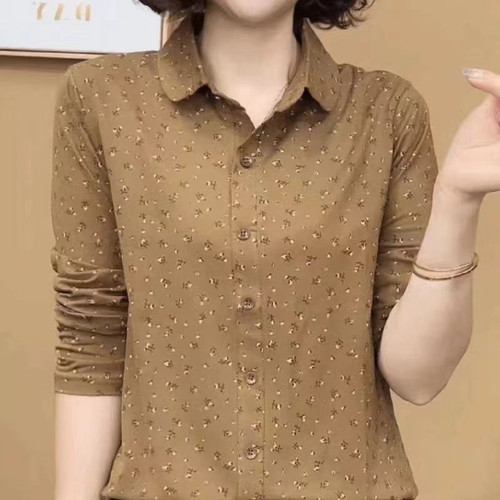 气质翻领大码女装百搭休闲